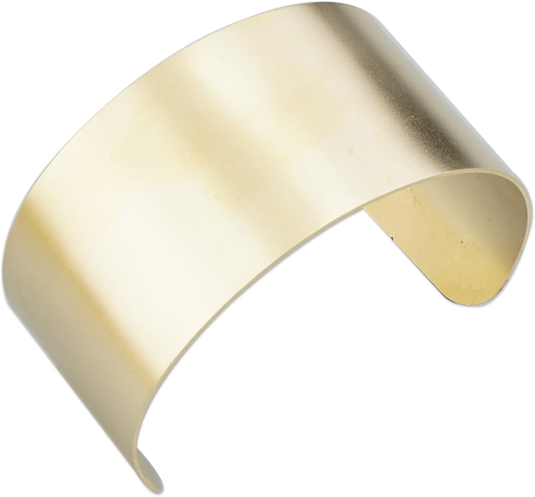 Amazon.com: tibetara Minimalist Large Brass Cuff Bracelet
