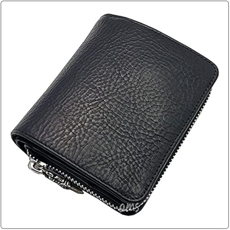 Amazon | クロムハーツ スクエア ジップ ビル ブラックレザー