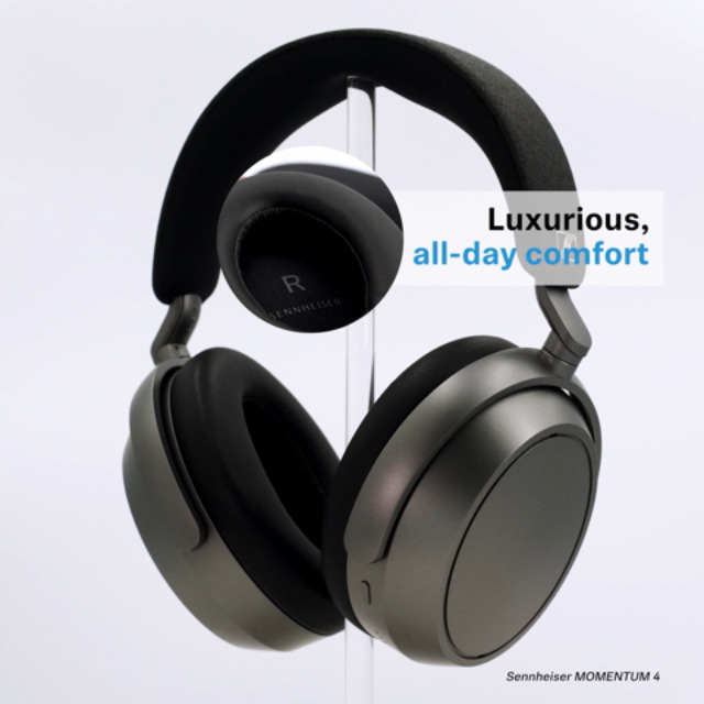 Sennheiser Momentum 4 Around Ear Wireless Headphone, Graphite