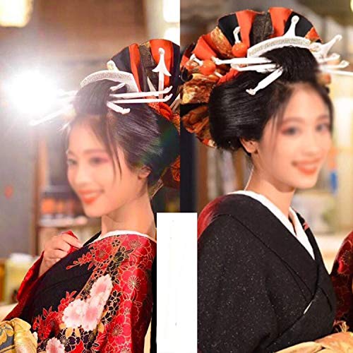 Amazon.co.jp: 花魁簪 おいらん 遊女風 舞妓 芸者風 白 かんざし11点