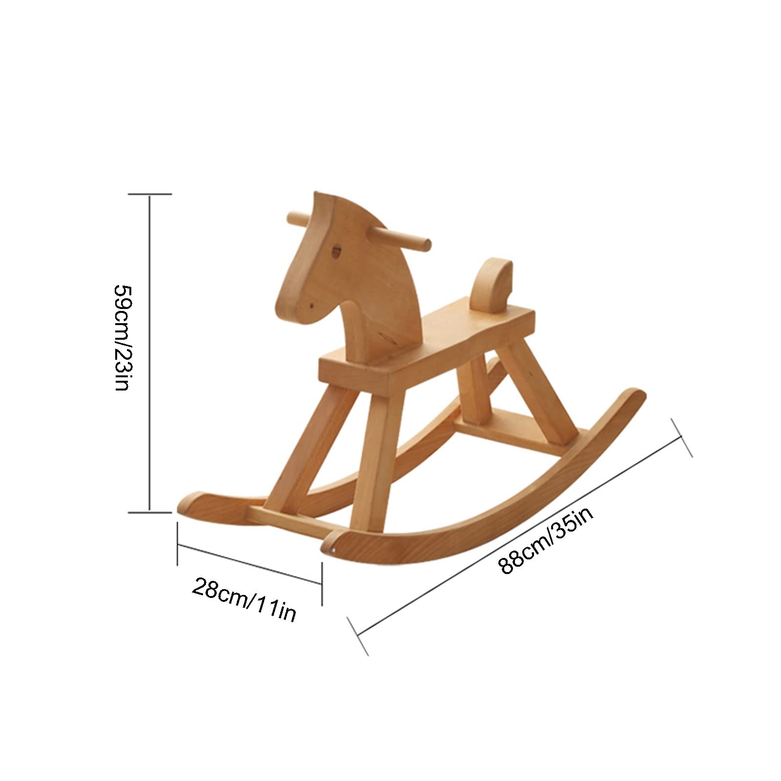 Amazon.co.jp: 小さな木製の馬 子供のロッキングホース ロッカーに乗る
