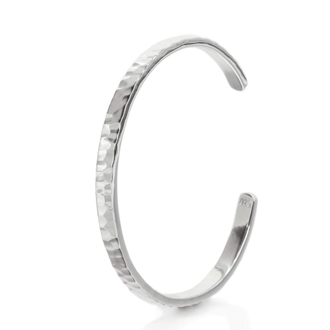 Amazon | [topcode] スターリング シルバー 925 ブレスレット 槌目