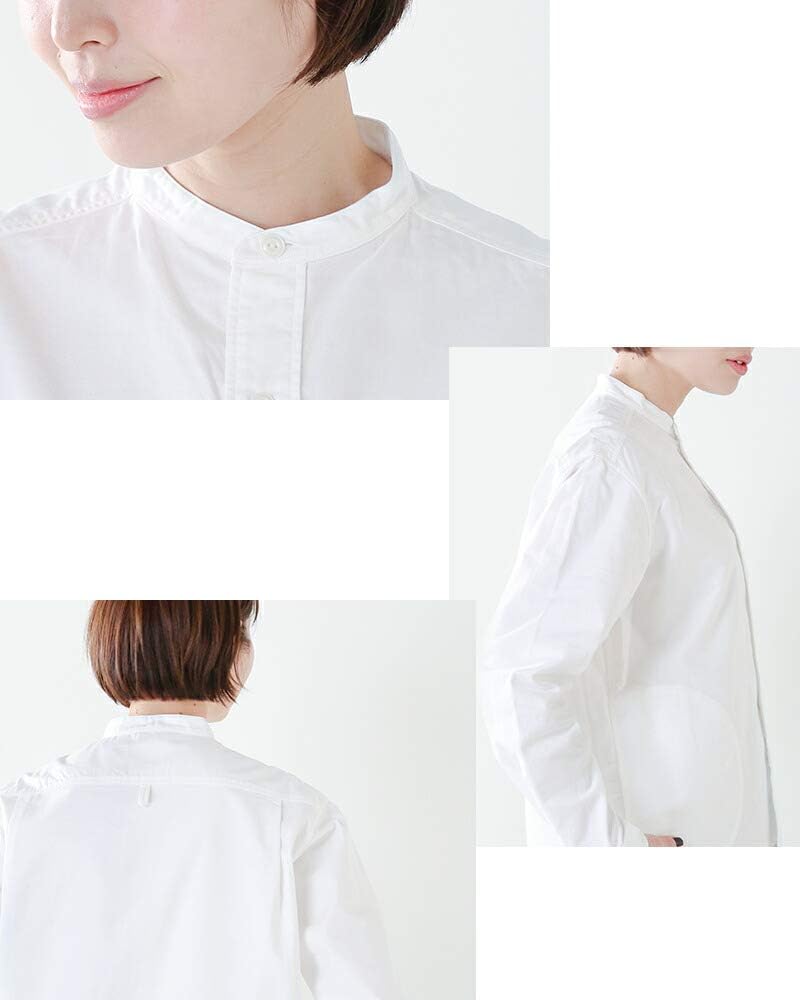 Amazon | (ダントン)DANTON オックスフォードバンドカラーシャツ 38