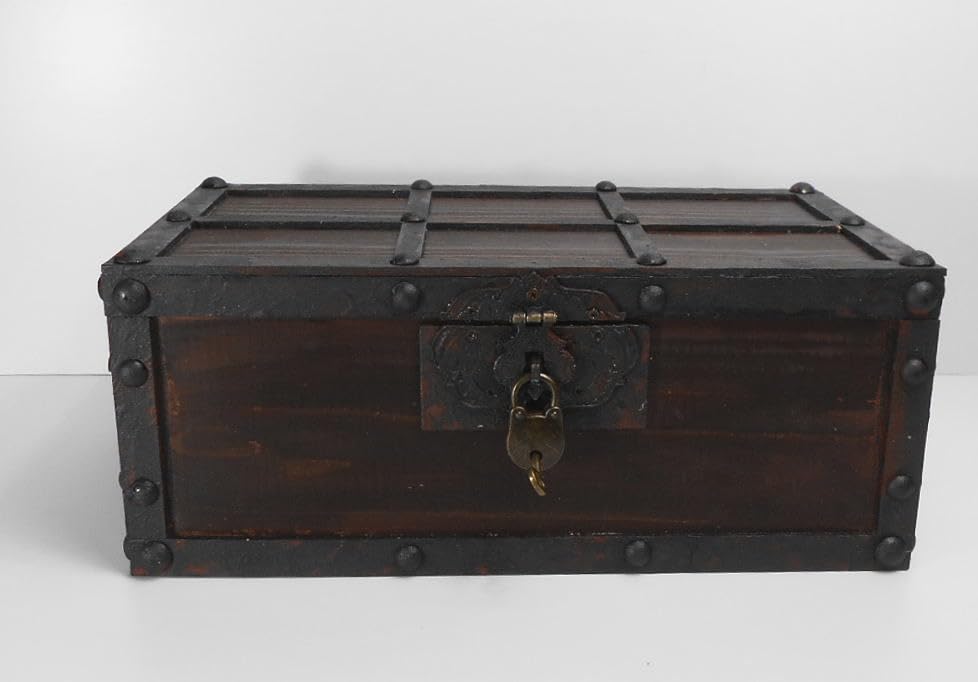 Amazon.co.jp: 自作手造り俺の千両箱アンティックな鍵付きアイアン風