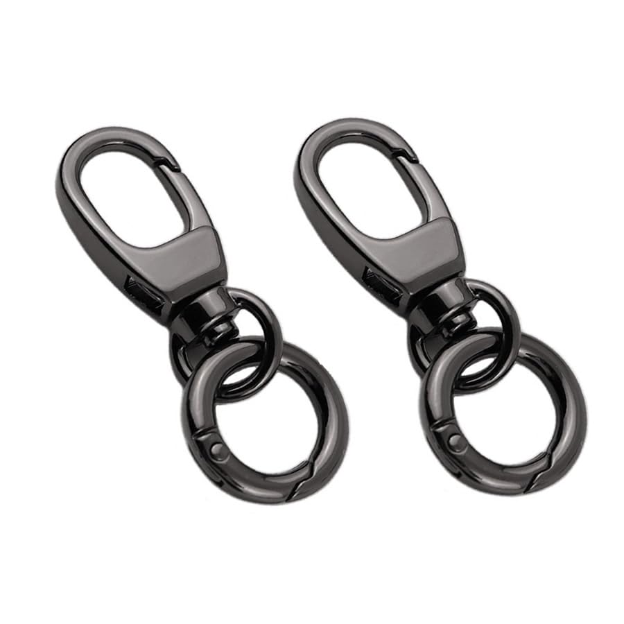 Amazon.co.jp: ナスカン 二重リング キーホルダー 回転フック スナップ