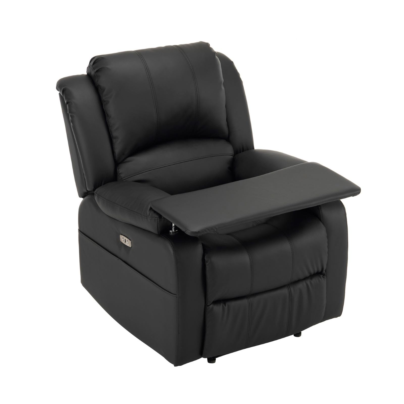 Amazon｜電動リクライニングソファ 高さ調節テーブル付き PUレザー 1人