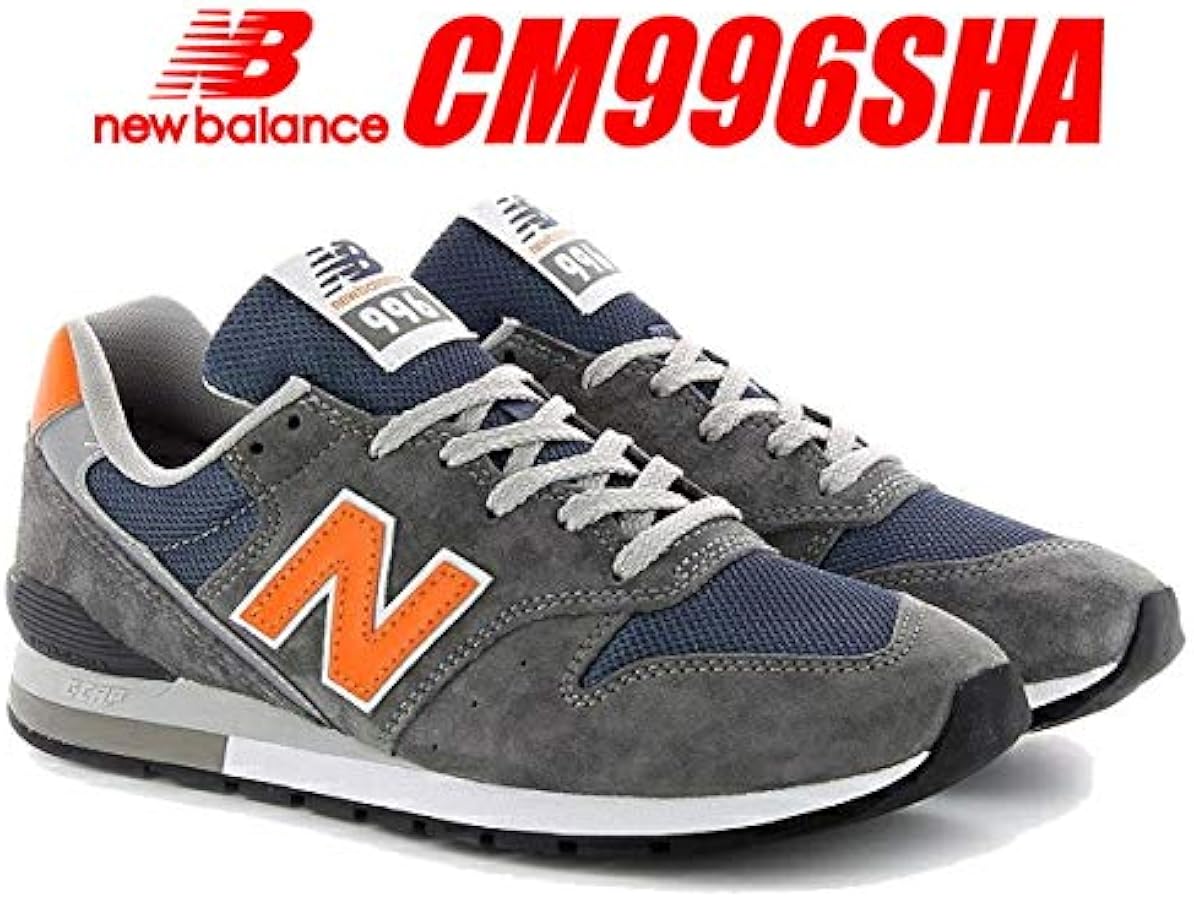Amazon | [ニューバランス] 996 グレー ネイビー オレンジ CM996SHA
