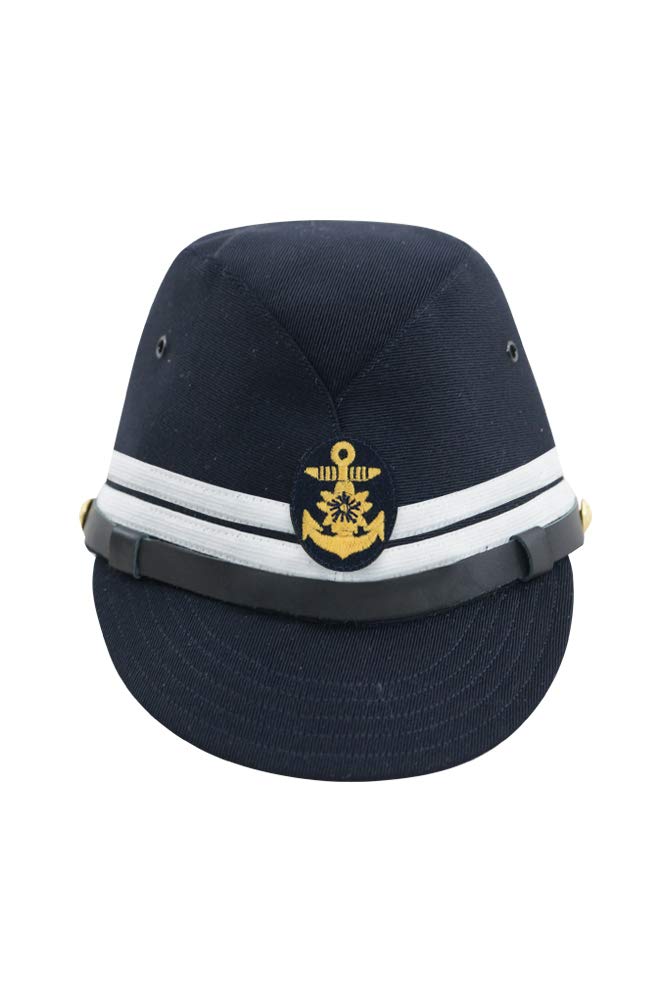 Amazon | 第二次世界大戦 日本帝国海軍 一種 士官略帽戦闘帽 青/ブルー