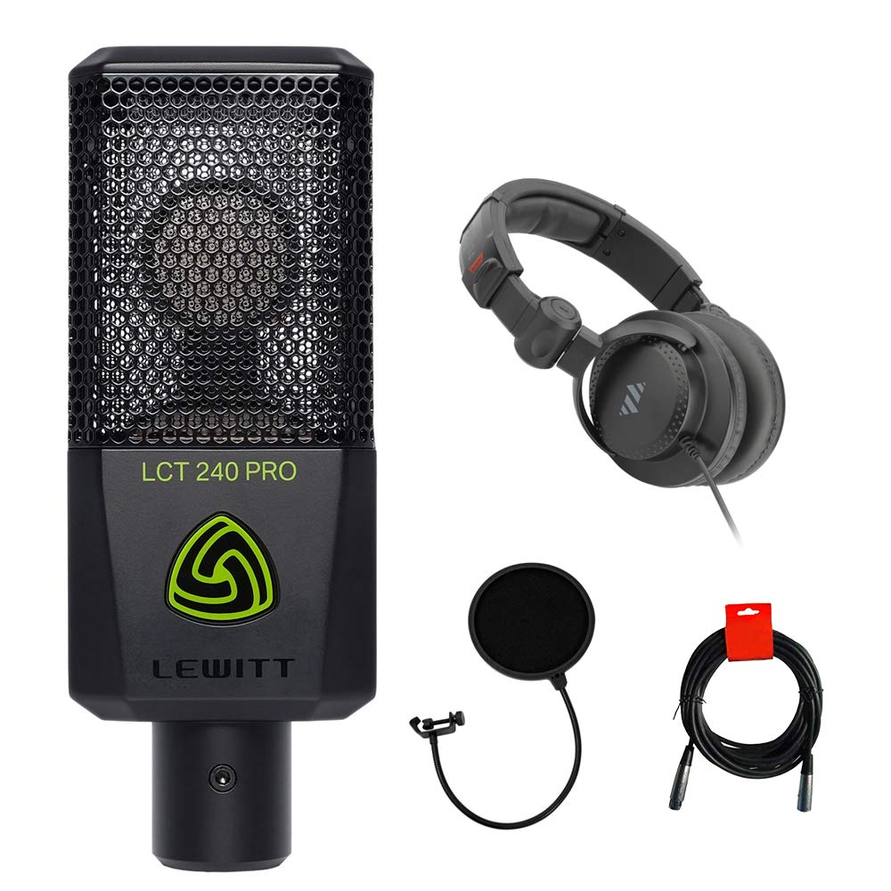 Amazon.com: Lewitt LCT-240 Pro Condenser Microphone (Black) Bundle