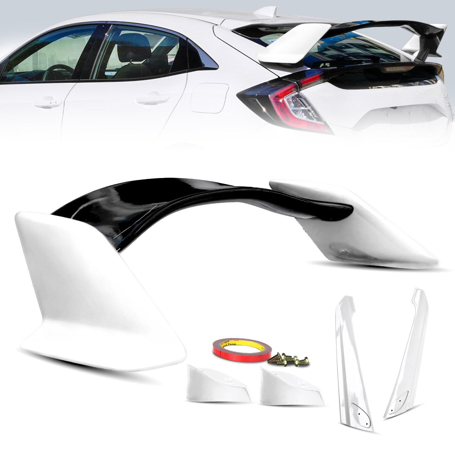 Amazon | YUANZHENGホンダ シビック ハッチバック リアウィング リア