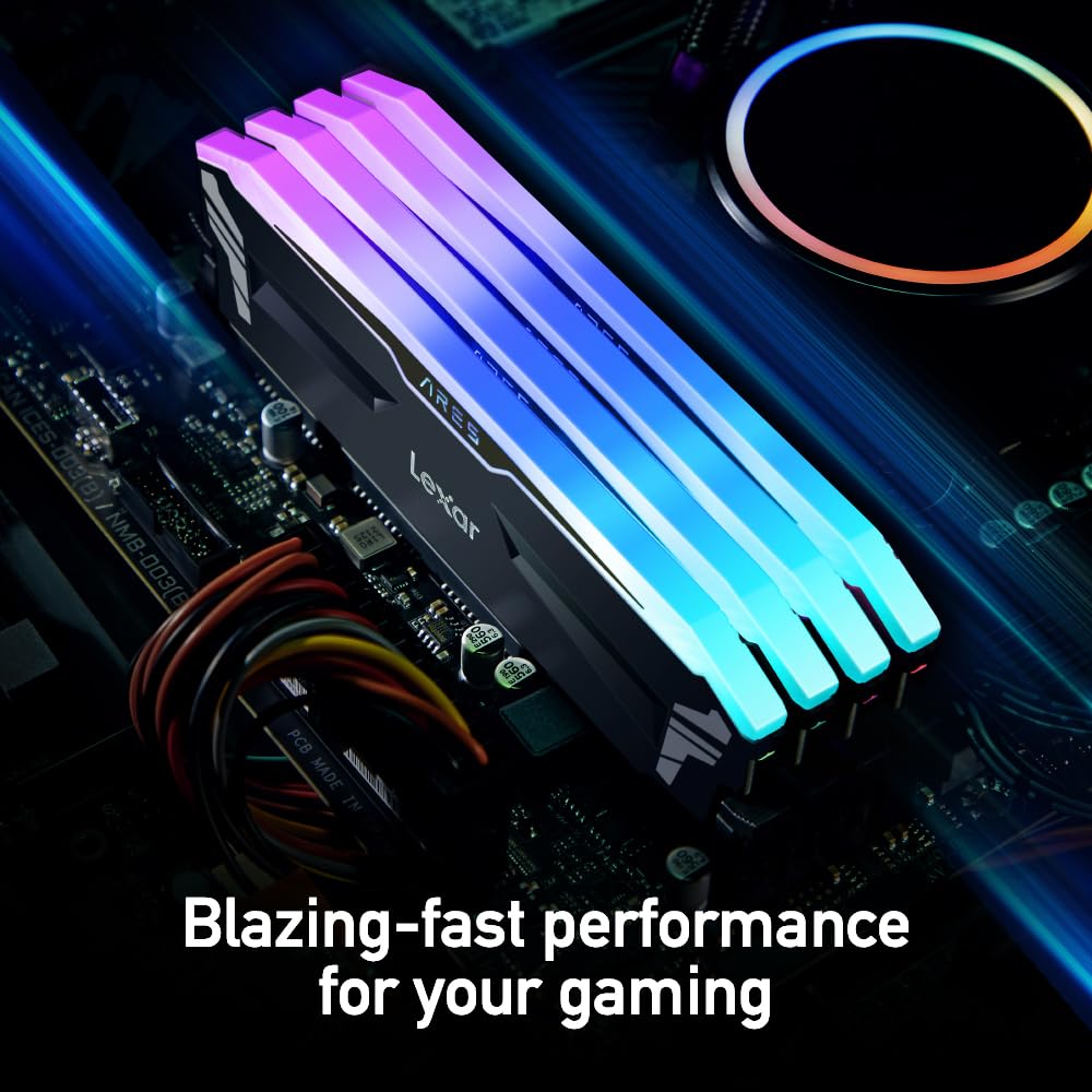 Lexar ARES RGB DDR4 RAM 32GB Kit (16GBx2) 3600 MHz, 288-Pin U-DIMM