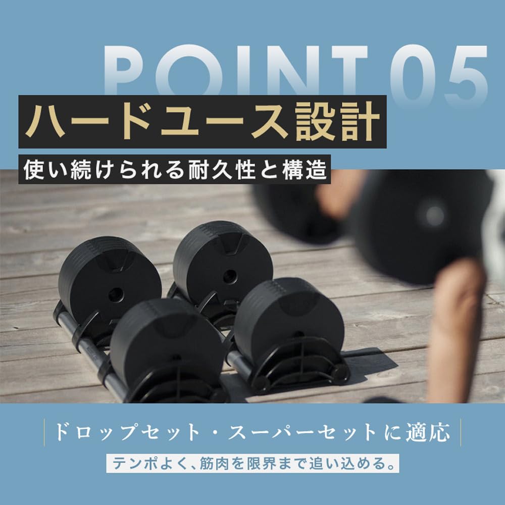 Amazon | フレックスベル 可変式 ダンベル 32kg シルバー 2kg刻み 単品