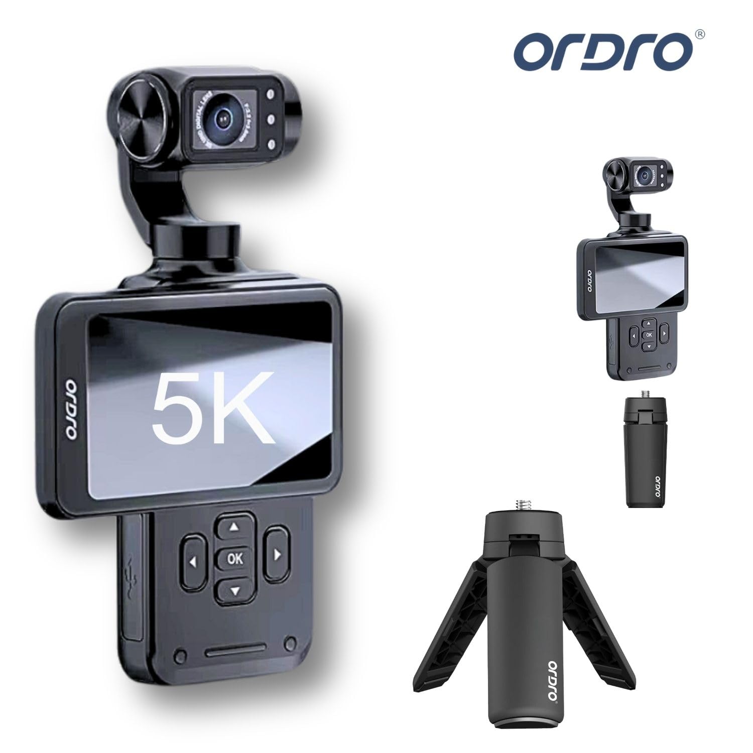 Amazon | 【 国内正規代理店 】ORDRO M5 最新型 5K ジンバルカメラ