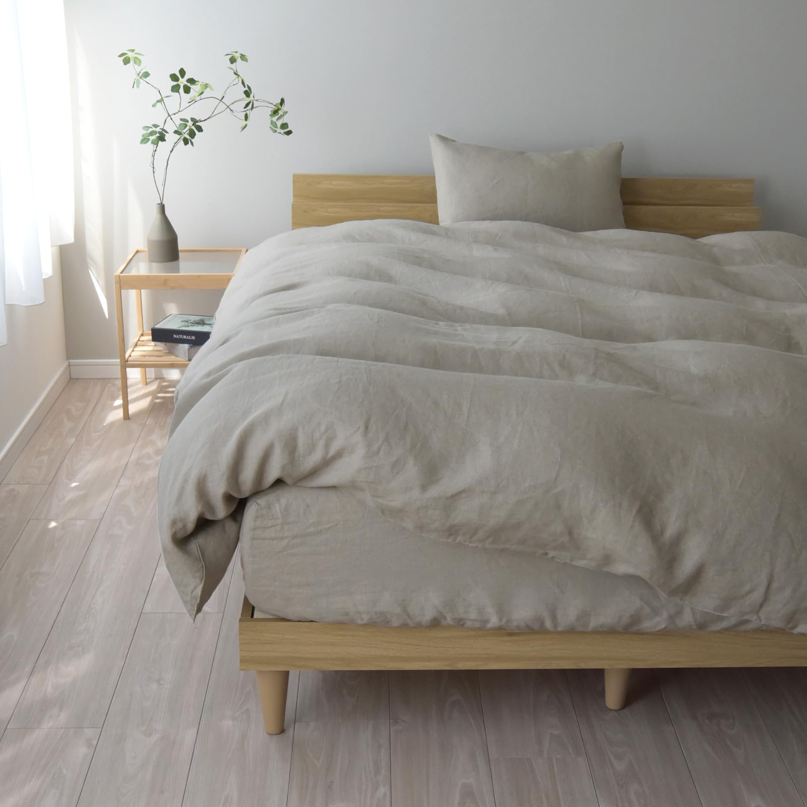 Amazon｜掛け布団カバー 麻 100% 日本製 ベージュ 布団カバー シングル