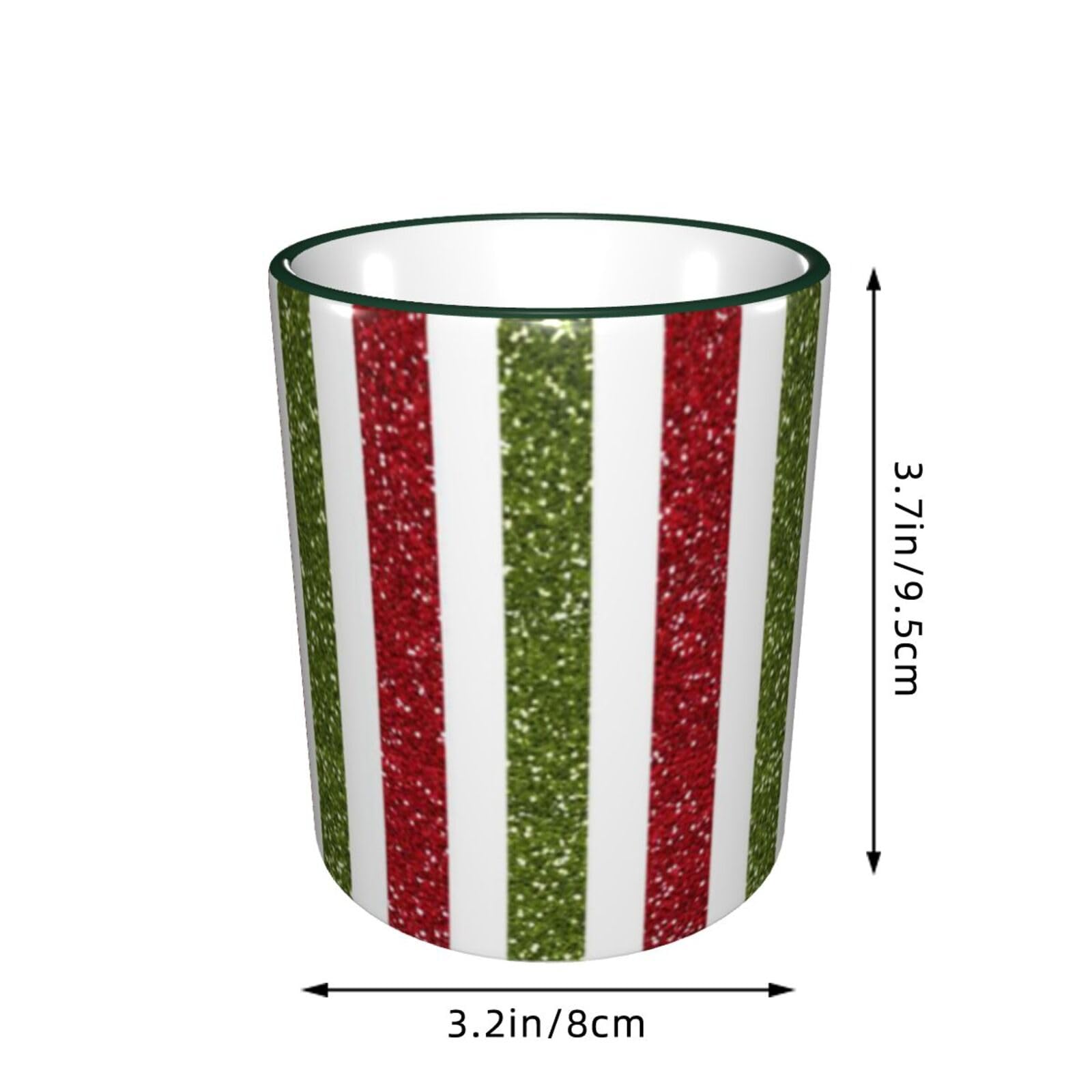 Amazon.co.jp: 赤と緑のストライプ マグカップ 陶器製 おしゃれ 多機能