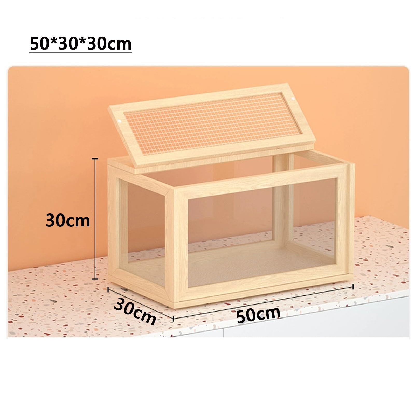 Amazon.co.jp: 爬虫類ケージ 通気性テラリウム 60 x 30 x 30cm 大型