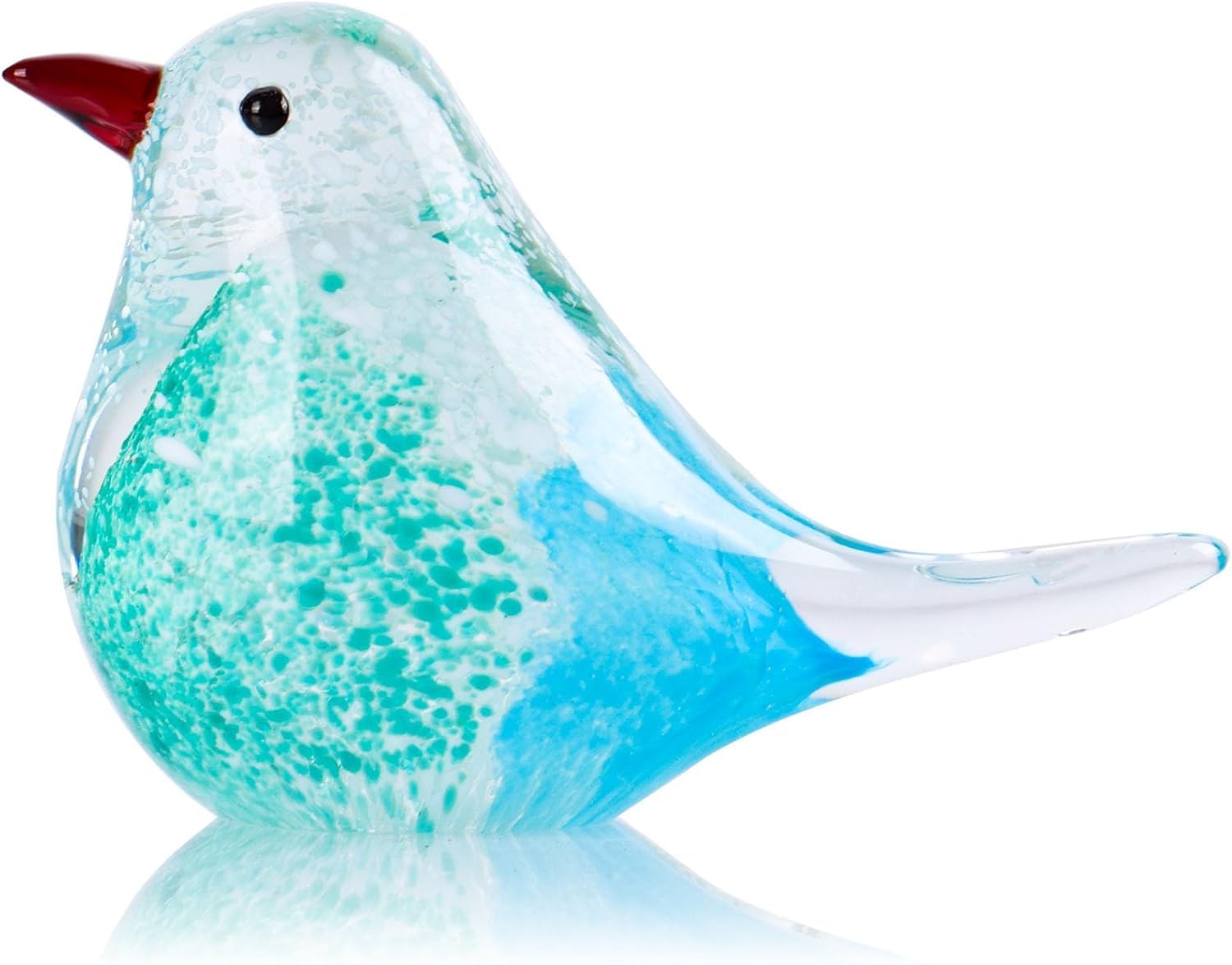 Amazon.co.jp: ガラス鳥の置物 青い鳥の置物 ムラノガラスの鳥 鳥の