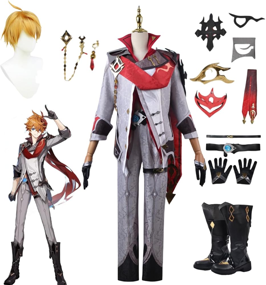 Amazon.co.jp: [HUNIY] 原神 タルタリヤ コスプレ衣装 豪華版 フル