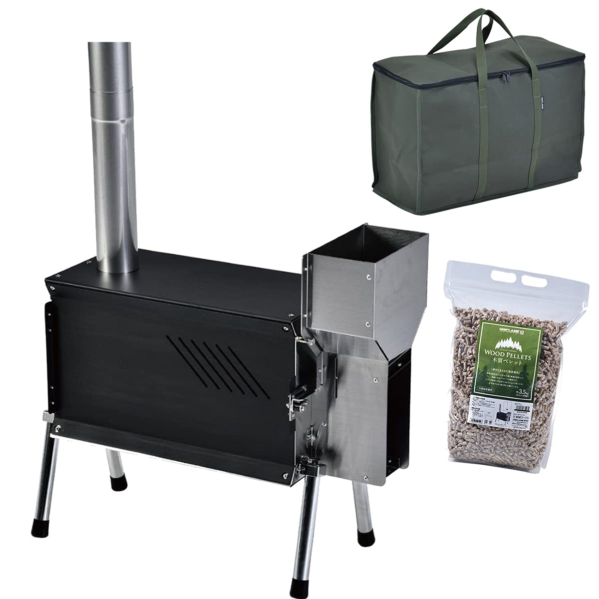 Amazon | UNIFLAME ユニフレーム UF ペレット ストーブ ＆ UF ギア