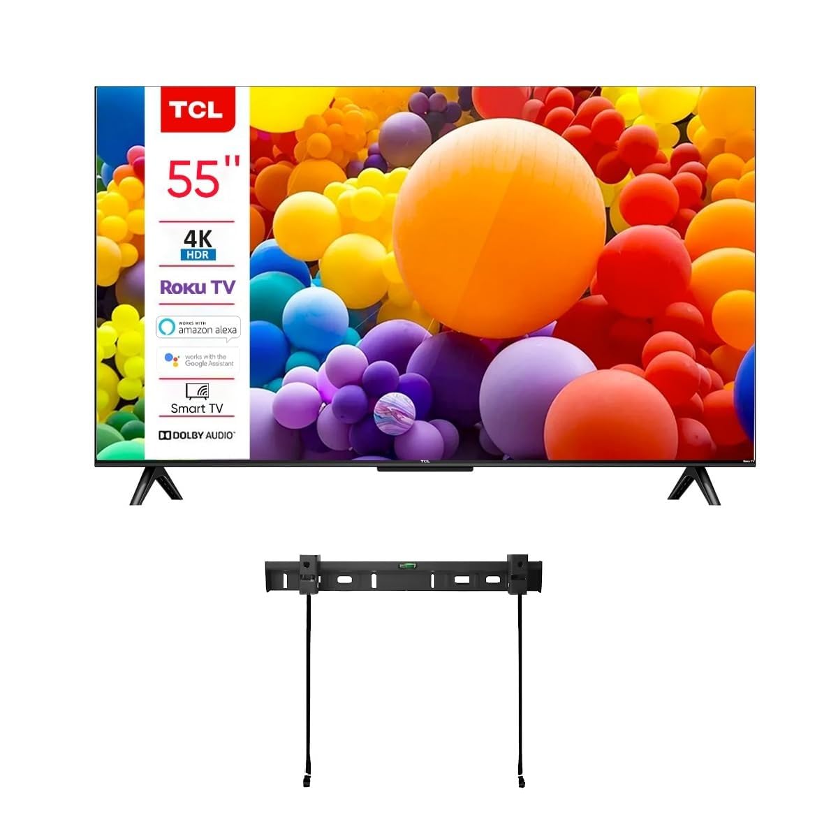 Amazon.com: TCL 55-Inch Class 4K Smart LED TV HDR + Wall Mount