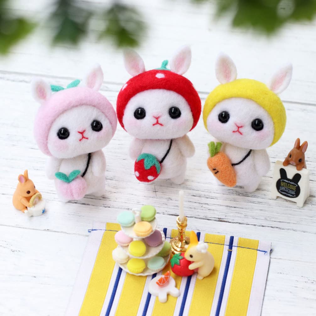 Amazon.co.jp: 羊毛フェルトキット 初心者 ウサギ かわいい フェルト