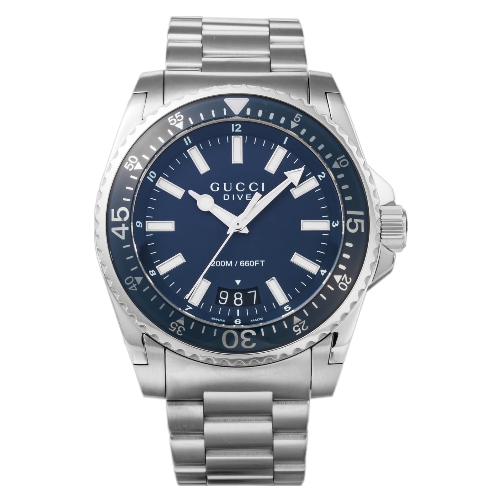 Amazon.co.jp: [GUCCI(グッチ)] 腕時計 DIVE ブルー文字盤 YA136203
