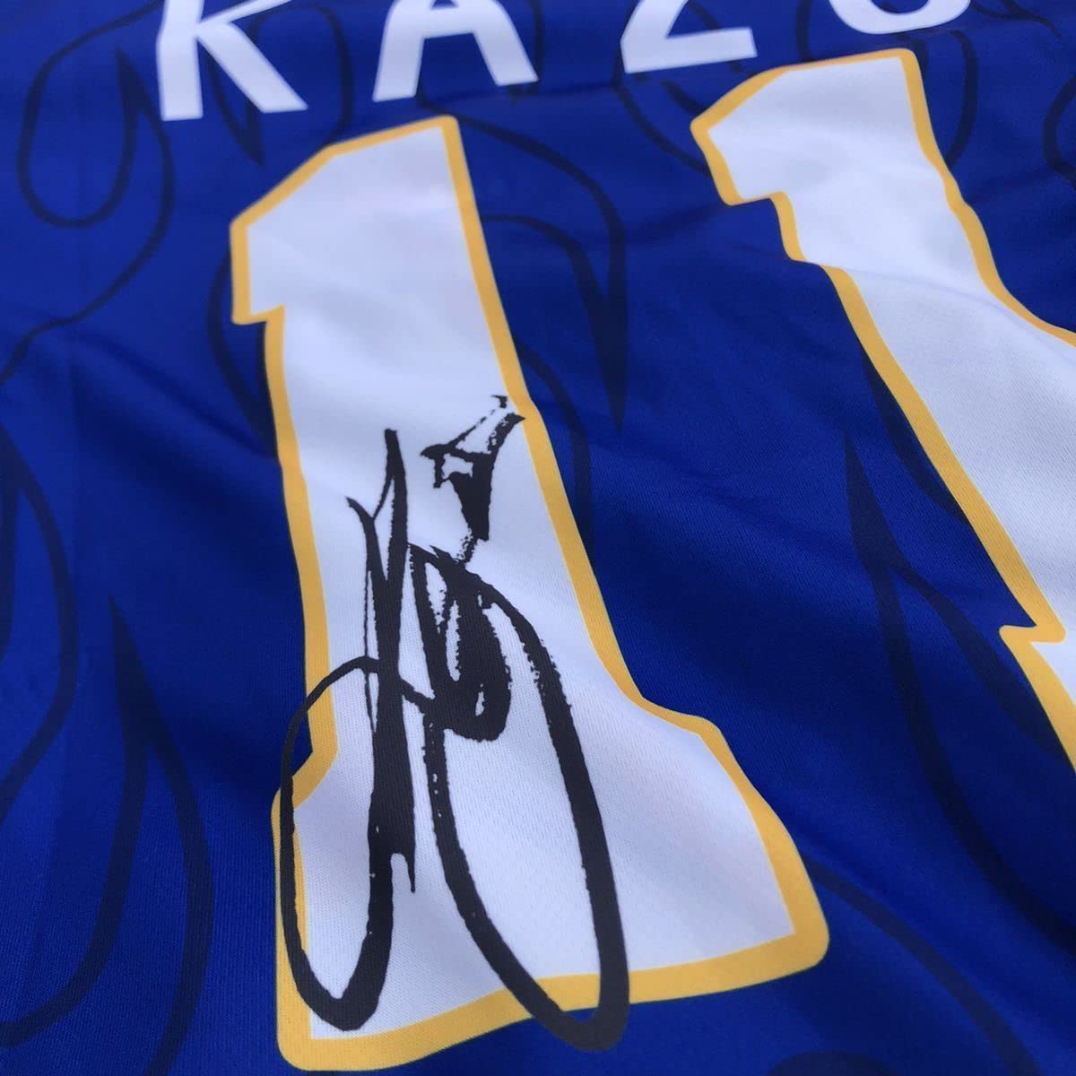 Amazon.co.jp: Lサイズ 三浦知良 キングカズ サインプリント 日本代表