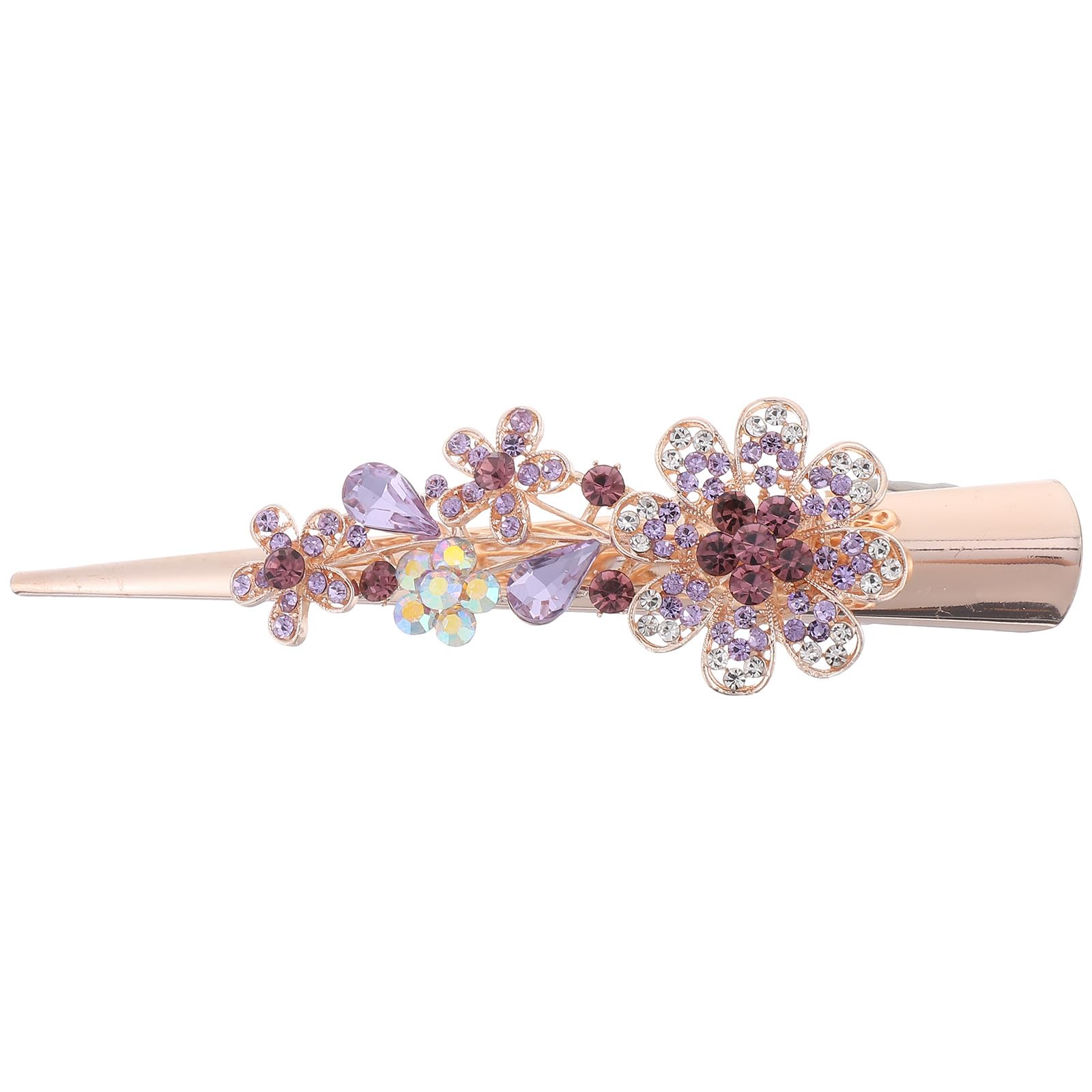 Amazon | LALAFINA 花ヘアクリップ ラインストーン装飾 くちばし型