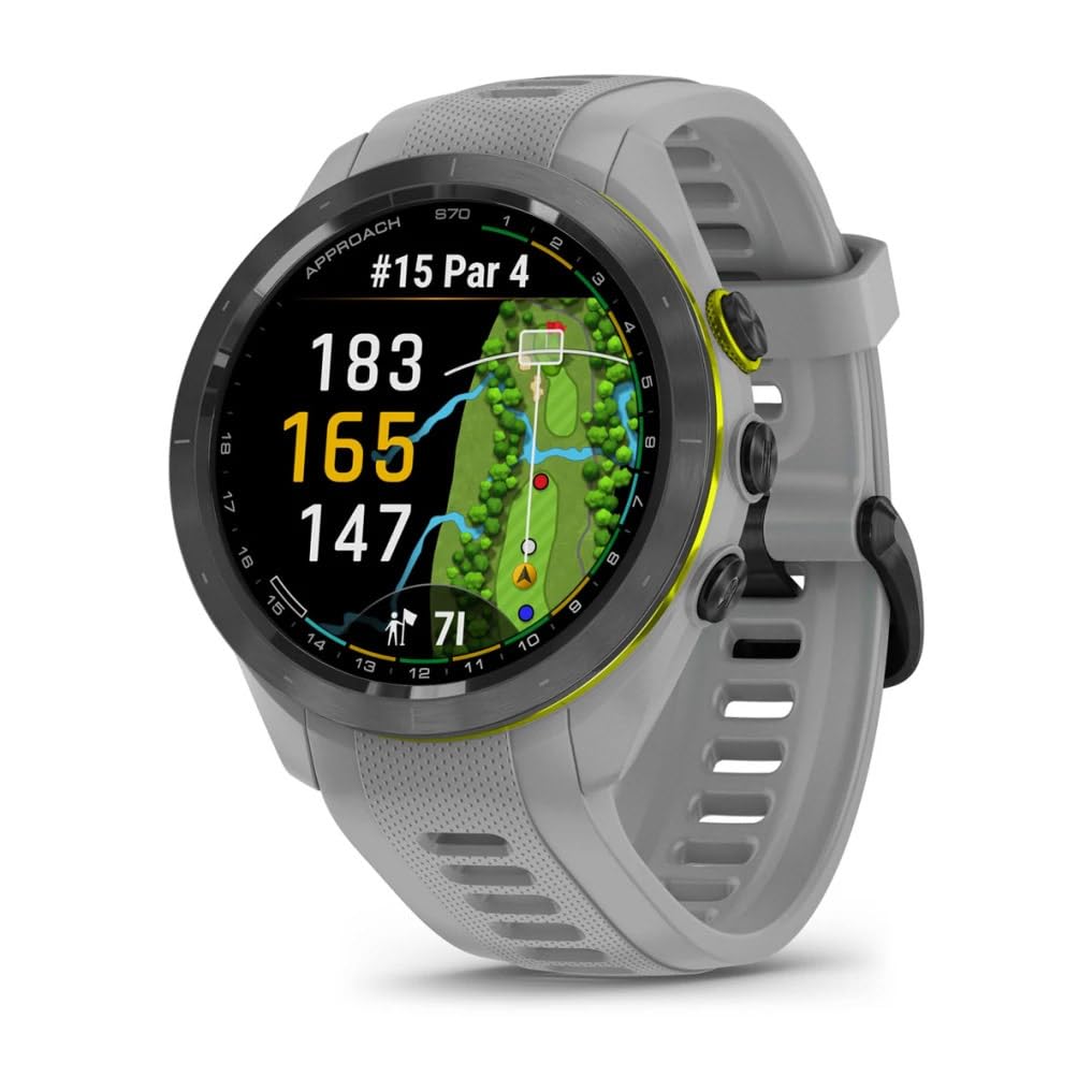 Amazon.com: Garmin Approach S70 42MM Gray- Fitness Tracker Golf