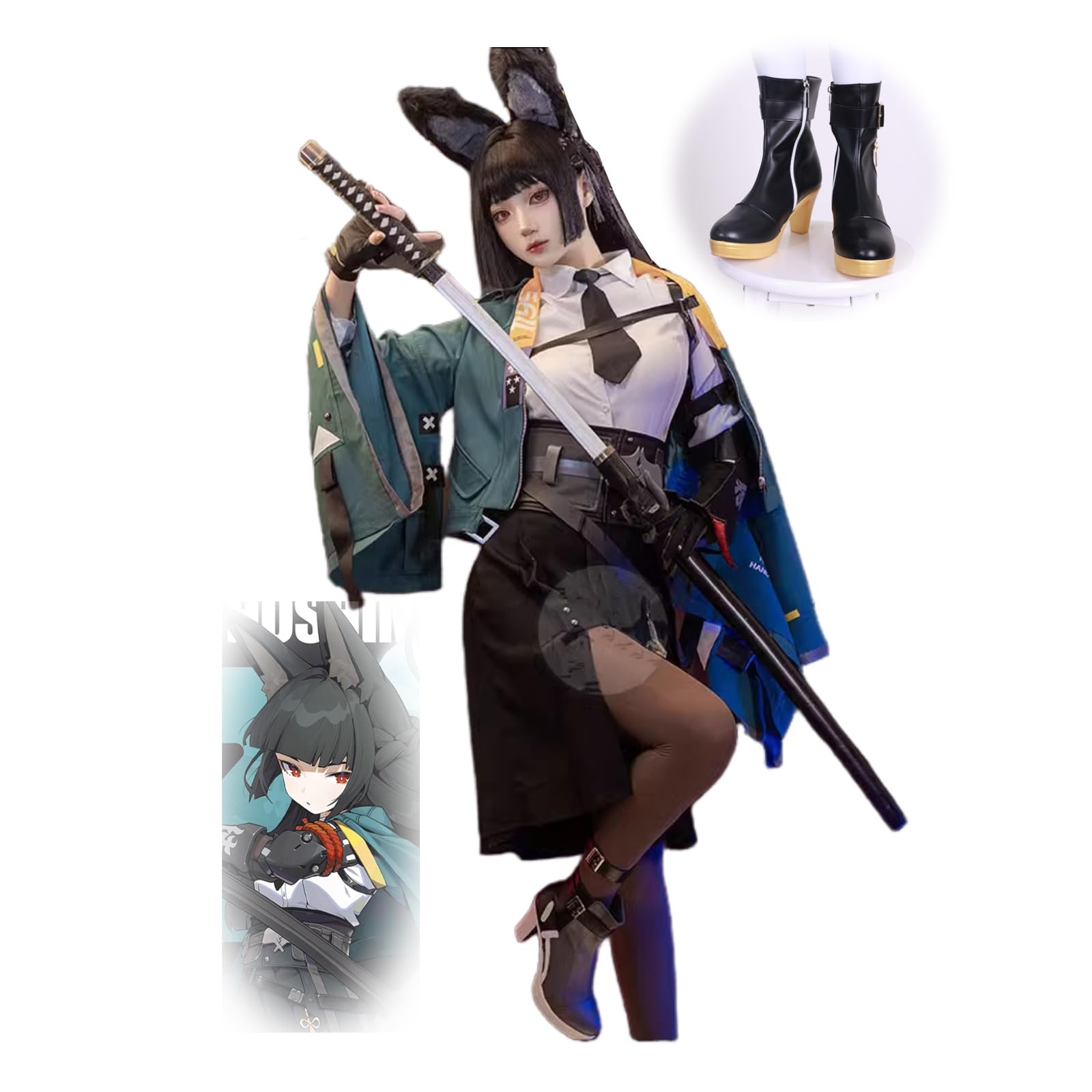 Amazon.co.jp: 星見雅 コスプレ衣装 道具 耳 ウィッグ 靴 ゼンレス