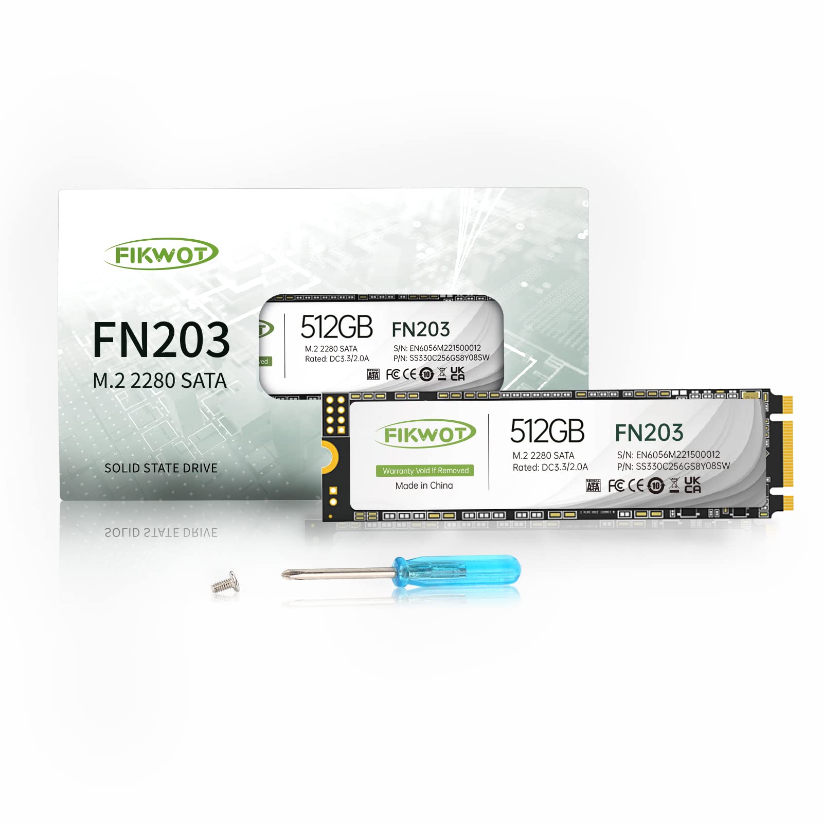 Amazon | Fikwot FN203 512GB M.2 SATA SSD SLC キャッシュ 3D NAND