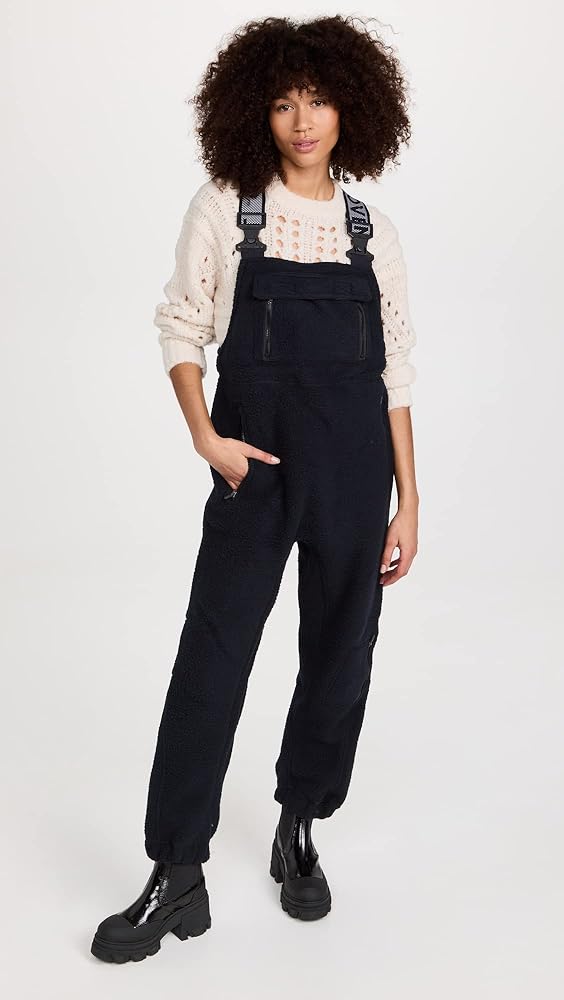 Amazon.com: Free People Women's Hit The Slopes Salopette, Black, M