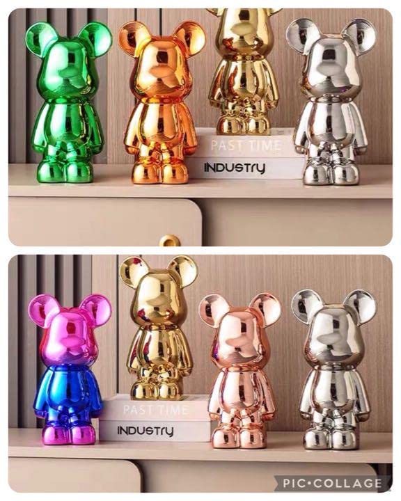 Amazon.co.jp: 貯金箱 フィギュア 熊 くまちゃん ベアブリック風