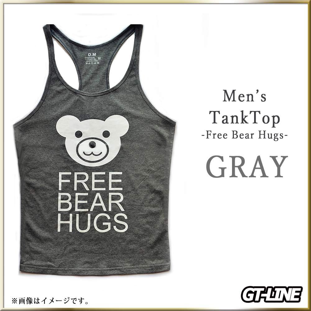 Amazon | [ジーティーライン] メンズ タンクトップ 熊 クマ ベアー