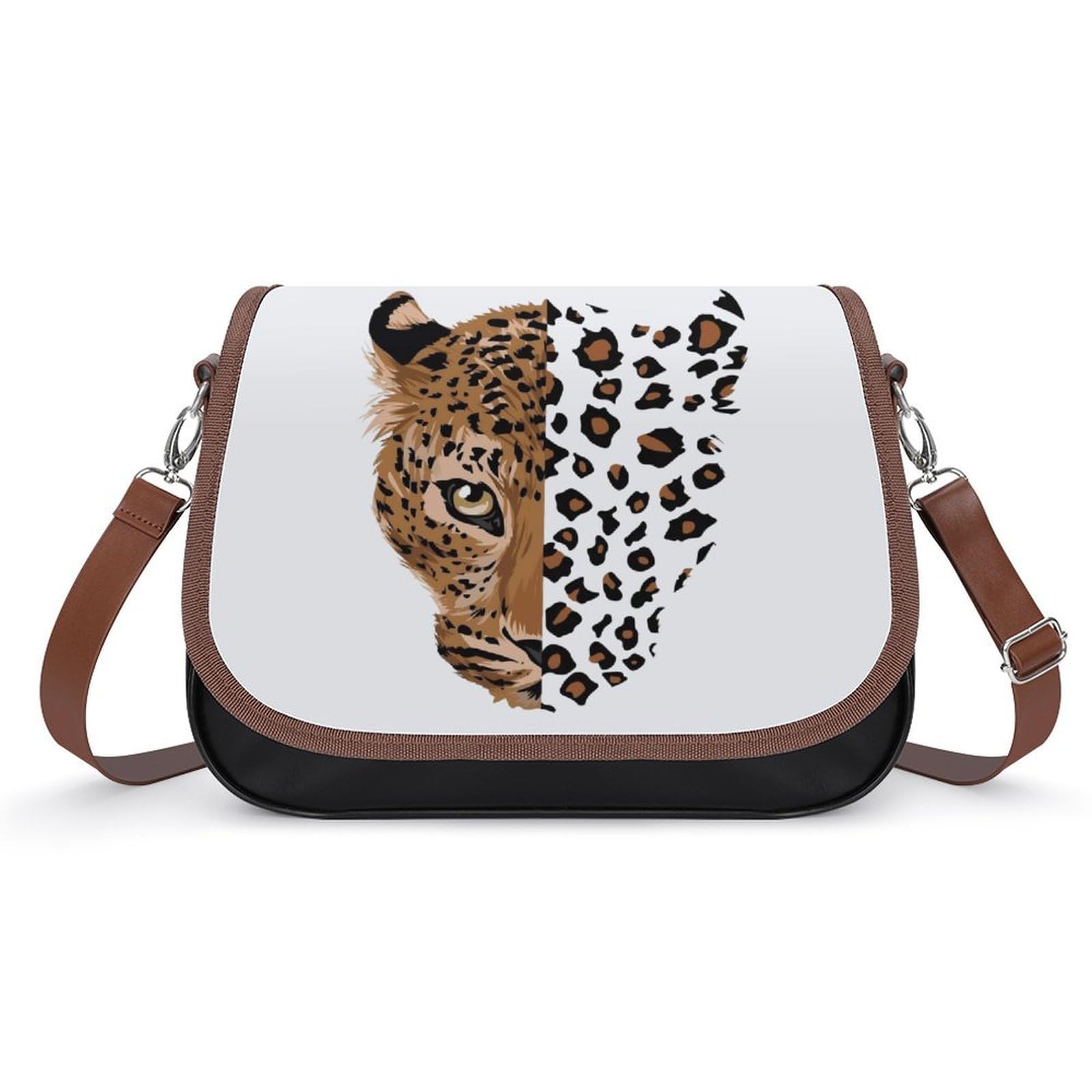 Amazon.co.jp: 豹柄 ヒョウ柄 ショルダーバッグ PUレザー