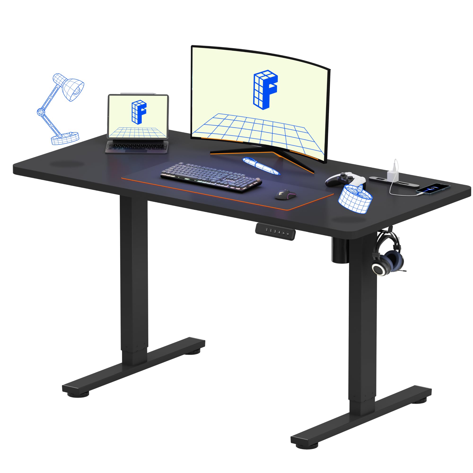 Amazon | FlexiSpot 電動昇降デスク EF1 Pro 在宅ワーク/オフィス用 高
