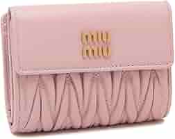 Amazon | [ミュウミュウ] 三つ折り財布 マテラッセ ミニ財布 ピンク