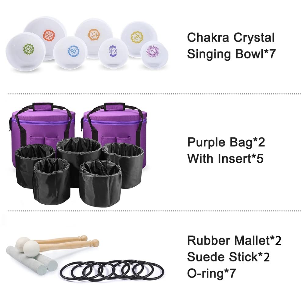 Amazon | 6～12インチ フロストクォーツクリスタルボウルセット