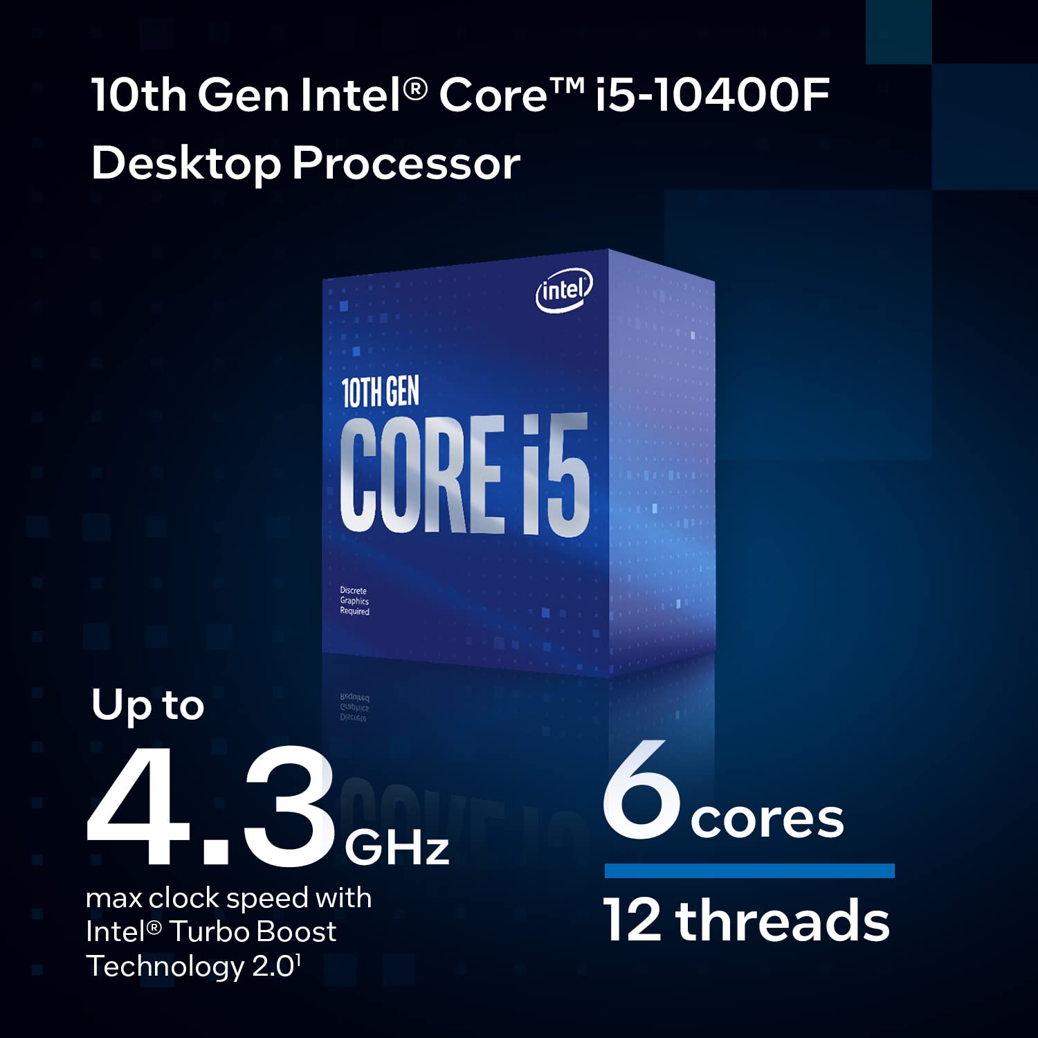 Intel Core i5-10400F Desktop Processor 6 Cores up to 4.3 GHz