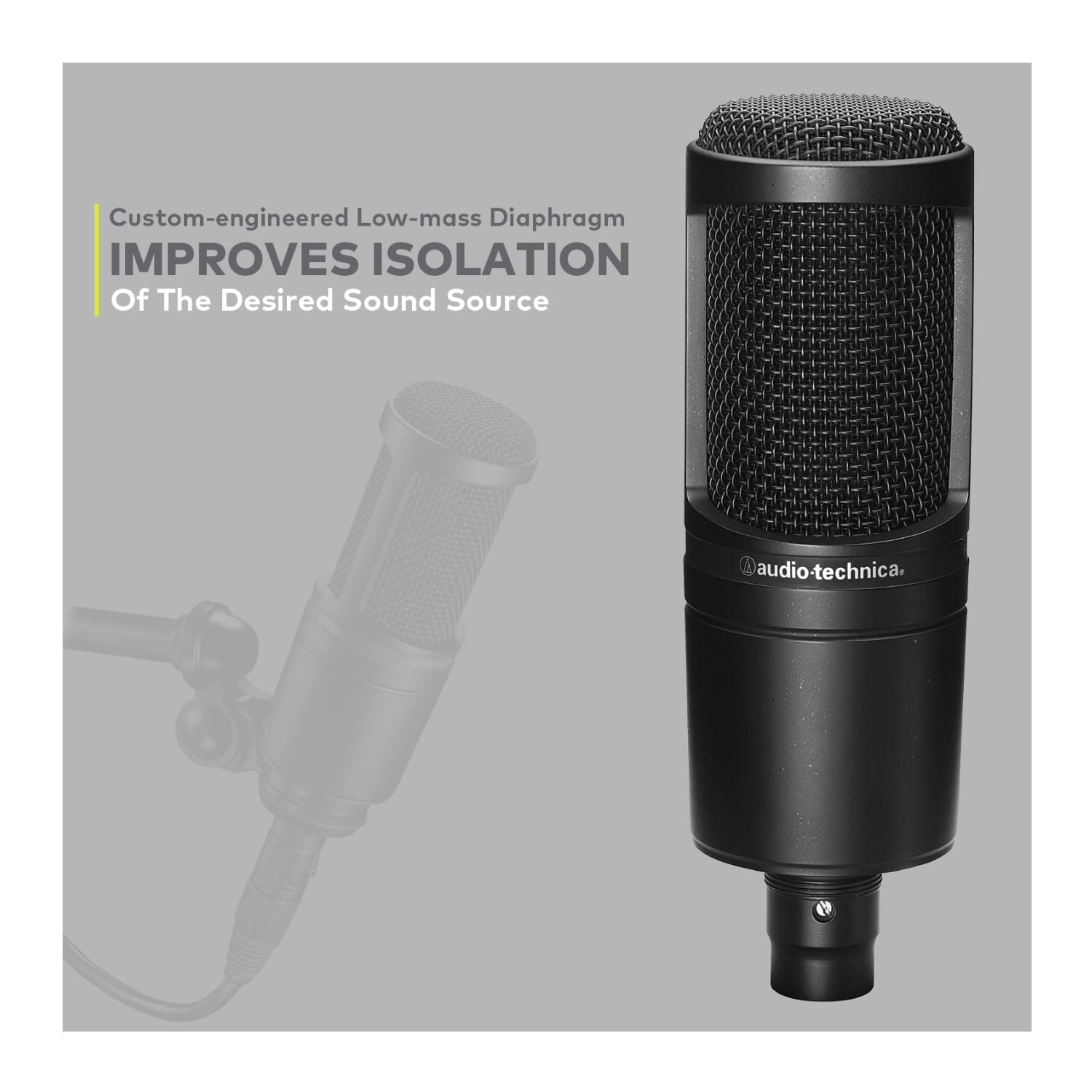 Amazon.com: Audio-Technica AT2020 Condenser Studio Microphone with
