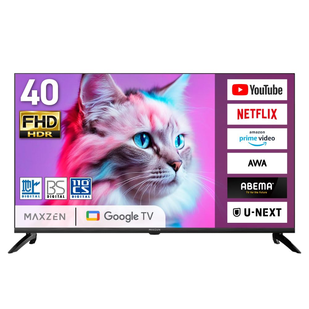 Amazon | MAXZEN テレビ 40型 Googleテレビ 40インチ グーグルテレビ