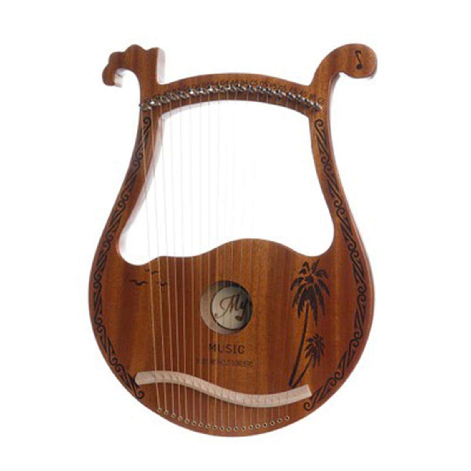 Amazon.co.jp: リラハープ19弦リラハープチューニングレンチ付きリラ