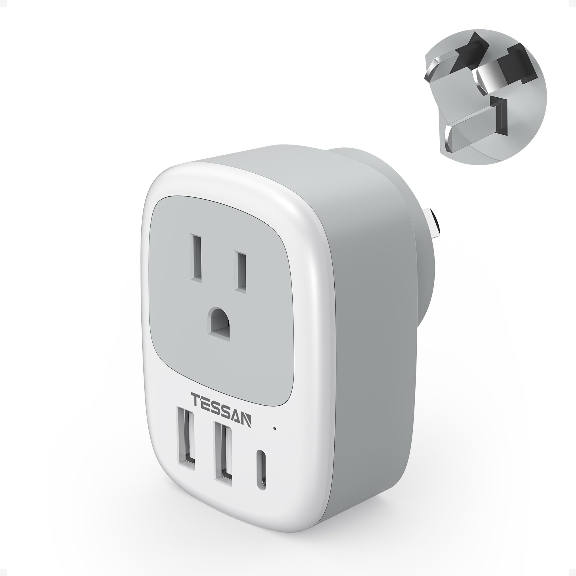 Amazon.co.jp: オーストラリア 変換プラグ o型 usb-c付き TESSAN 海外
