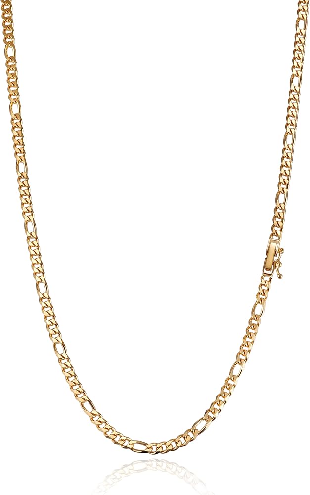 Amazon | [SPERANZA] K18 18金 フィガロチェーン ネックレス 3.4mm幅