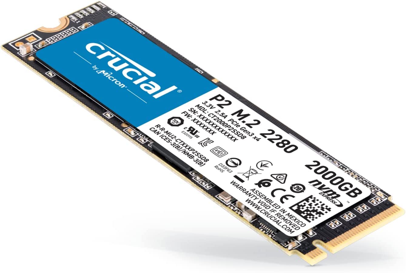 Amazon.com: Crucial P2 2TB 3D NAND NVMe PCIe M.2 SSD Up to 2400MB