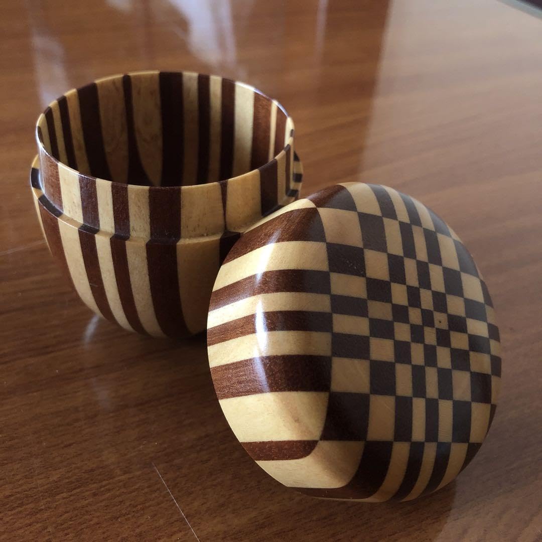 Amazon｜棗 寄木細工 箱根細工 なつめ 茶道 茶入れ 茶筒 無垢 工芸品