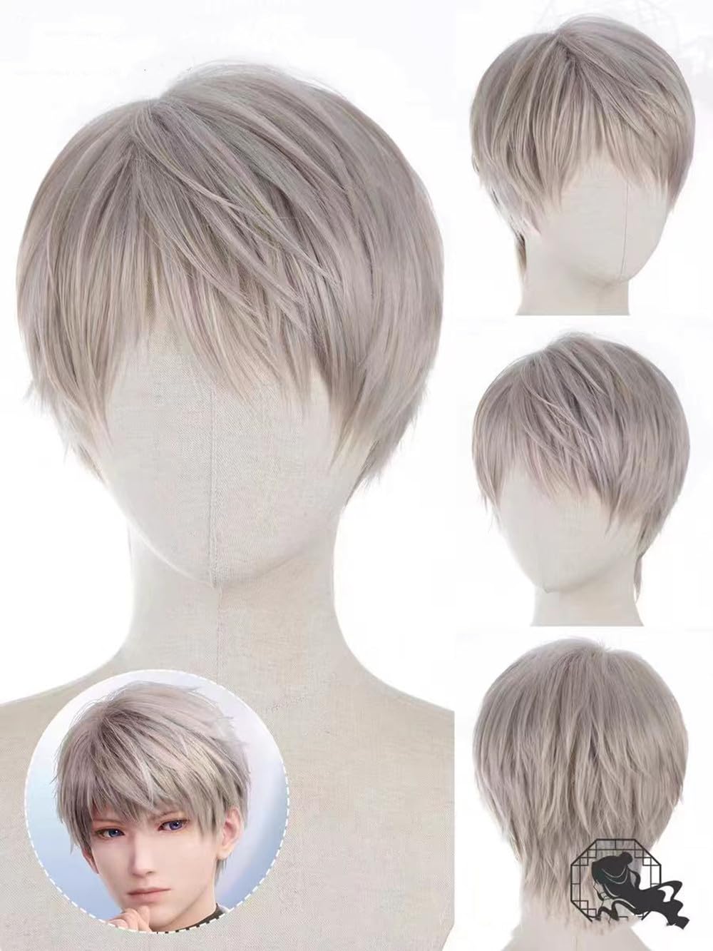 Amazon.co.jp: 恋と深空 ウィッグ ホムラ セイヤ レイ 耐熱ウィッグ