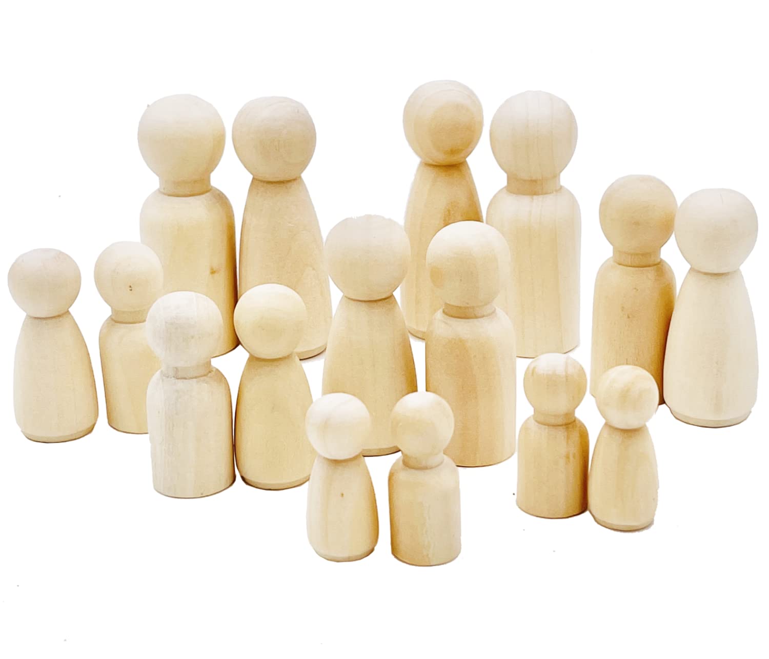 Amazon.com: 60pcs Peg Dolls Decorative Wooden Peg Doll Assorted