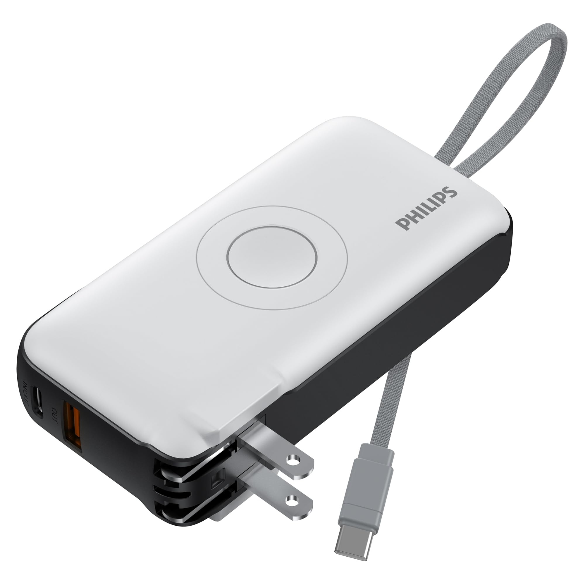 Amazon | Philips(フィリップス) モバイルバッテリー コンセント一体型