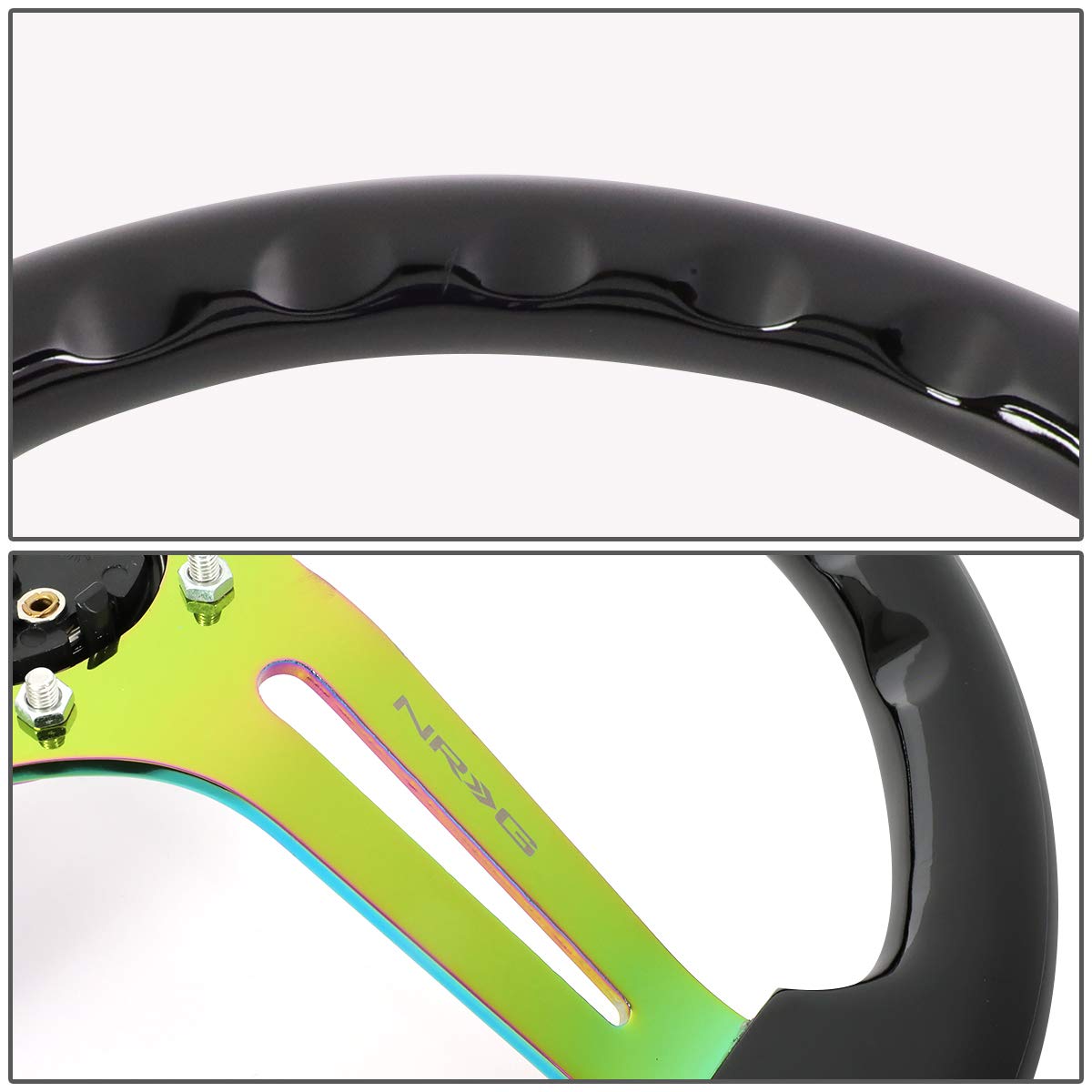 Amazon | NRG RST-018BK-MC 強化ステアリングホイール - ブラック